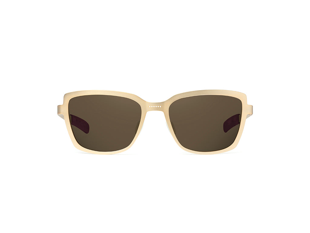 Dettaglio Telma Oro Rosso Lente Marrone frontale
